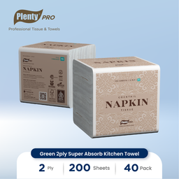 [PLCN-002NN] PLENTY PRO COCKTAIL NAPKIN FULL EMBOSSED 100`S WH FSC MIX 70%