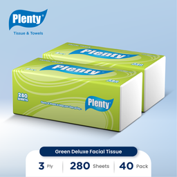 [PLFT-501NN] PLENTY GREEN DELUXE FACIAL TISSUE 280`S FSC MIX 70% (TW1)