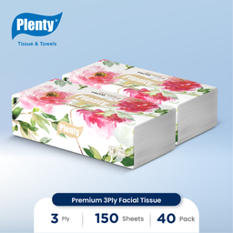 [PLFT-036NN] PLENTY PREMIUM 3PLY FACIAL TISSUE 150`S FSC MIX 70%