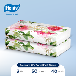 [PLFT-508NN] PLENTY PREMIUM 3PLY TRAVEL PACK TISSUE 50`S FSC MIX 70% (TW1)