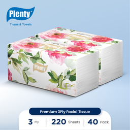 [PLFT-009NN] PLENTY PREMIUM 3PLY FACIAL TISSUE 220`S FSC MIX 70%