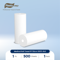 [PLRT-005NN] PLENTY PRO MEDICAL ROLL TOWEL PF 50CM 500`S 4IN1 WH FSC MIX 70%